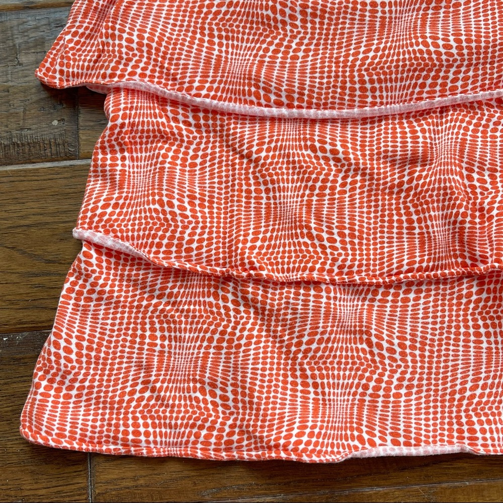 MICHAEL Michael Kors orange & white tiered tank top size medium - Picture 5 of 15